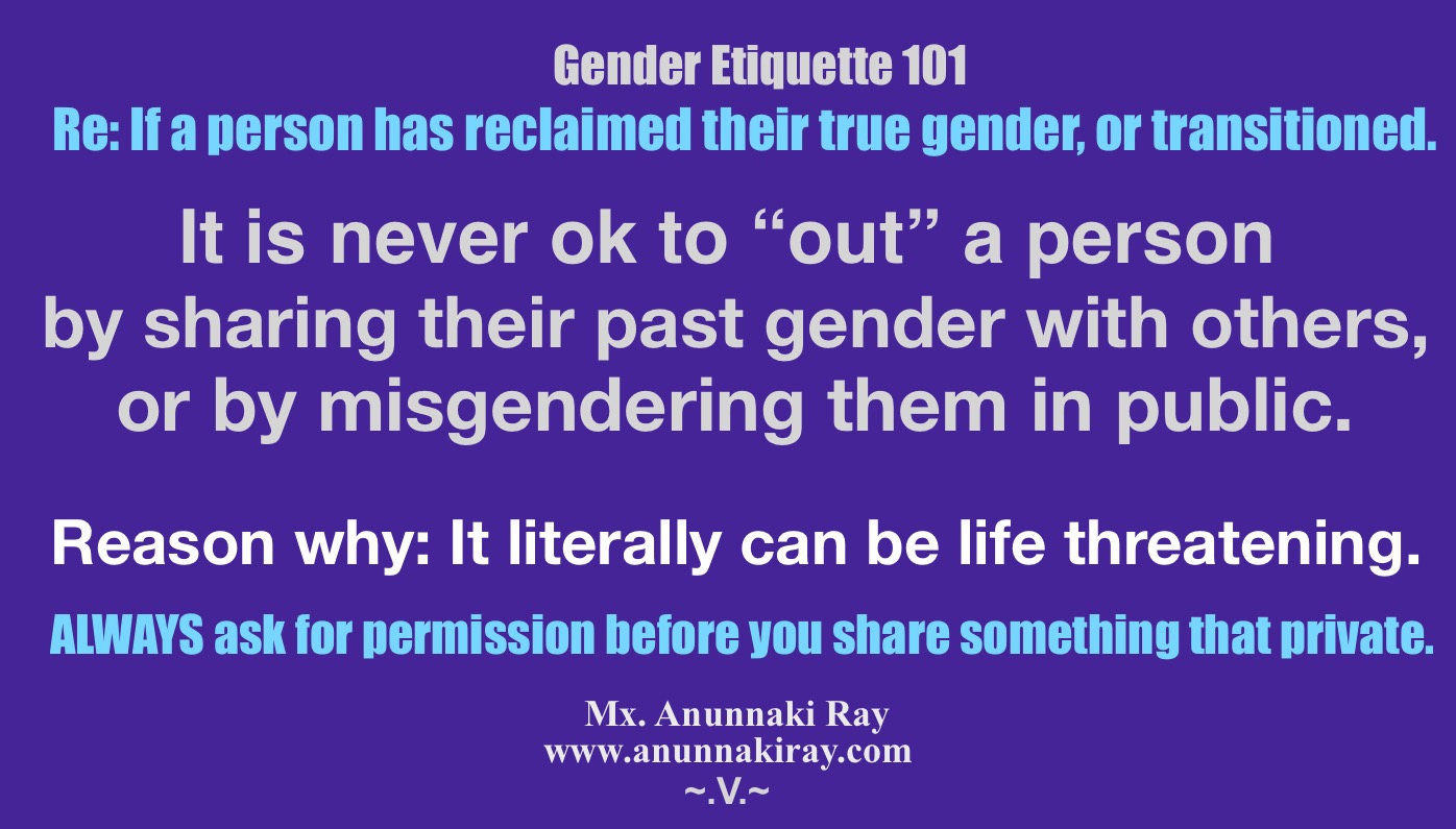 Gender Etiquette 101 Misgendering