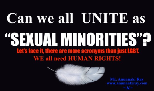 Can we all UNITED as SEXUAL MINORITIES?