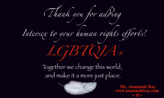 Thank you for adding interex to your human rights efforts LGBTQIA+