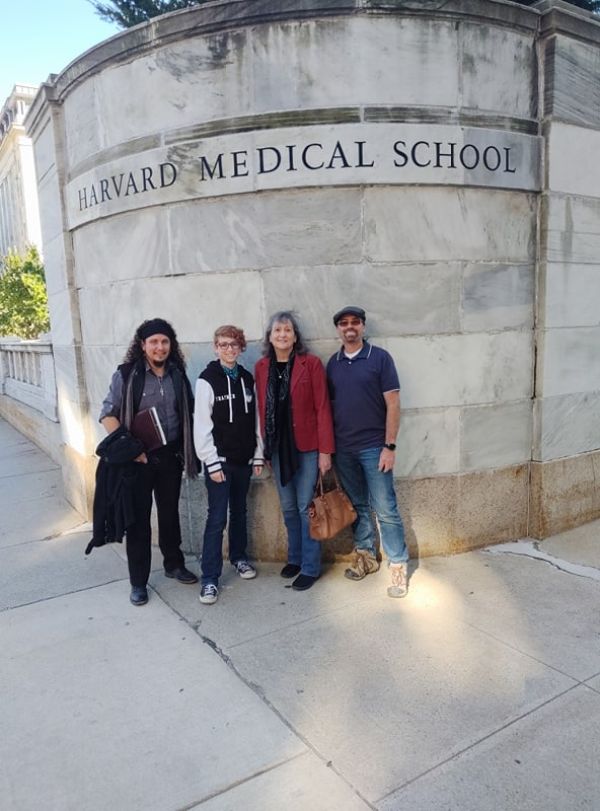 Mx. Anunnaki Ray Marquez, Megan Brukiewa, Lianne Simon, David Brukiewa at Harvard 2019